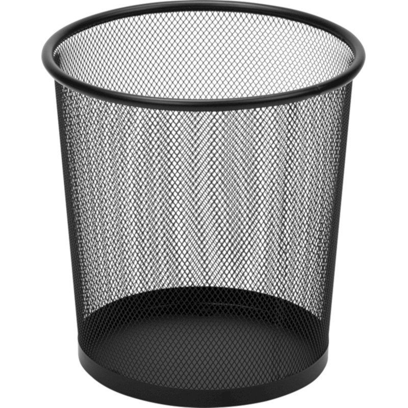 Корзина для мусора круглая Luscan метал cетка  7,8 л черная