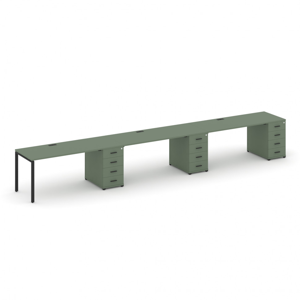 Concept Рабочая станция 3 места с 3 опорными тумбами CN.ORS-442 B Кобо/Металл Черный 4800*720*750 Concept Рабочая станция 3 места с 3 опорными тумбами CN.ORS-442 B Кобо/Металл Черный 4800*720*750