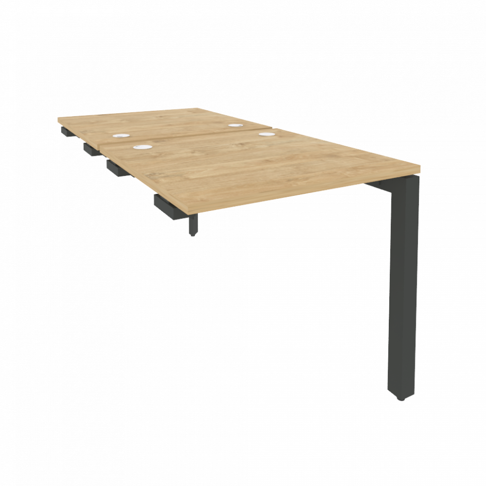 Onix Стол-приставка двойной на П-образном м/к к опорным элем. O.MP-D.SPR-0.8 Тиквуд Светлый/Металл А