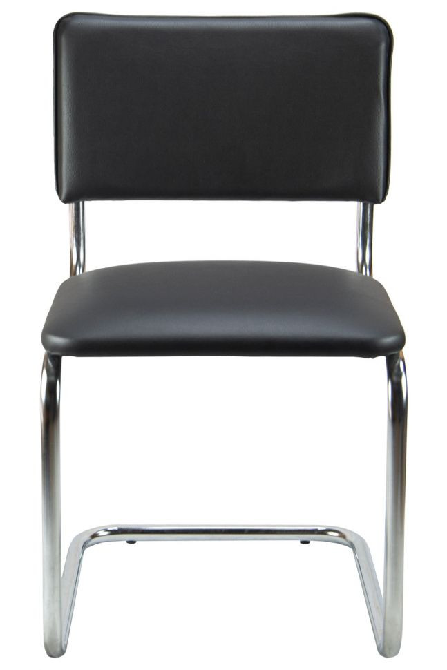 Стул сильвия хром Кожа зам Чёрный