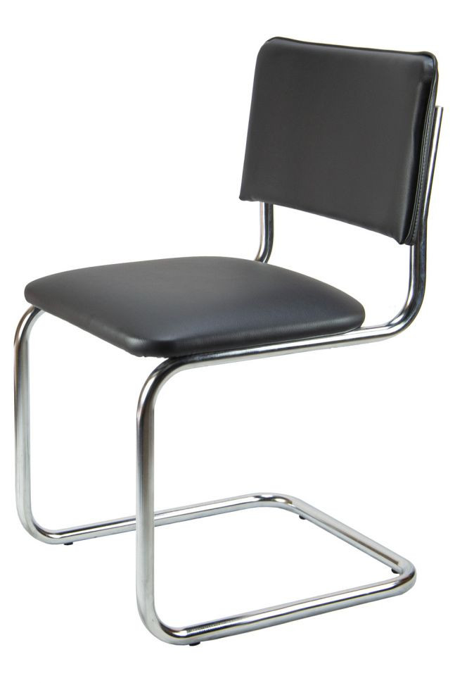 Стул сильвия хром Кожа зам Чёрный