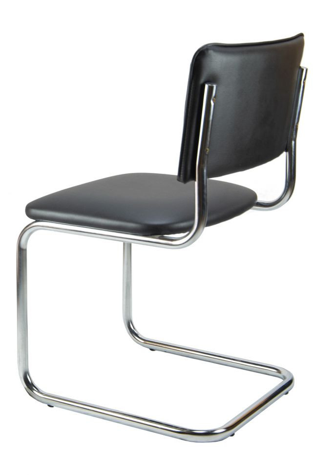 Стул сильвия хром Кожа зам Чёрный
