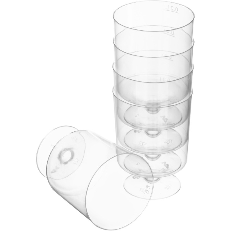 Бокал одноразовый д/вина Комус 0,2 мл,кристалл,ПС 6шт./уп. 12уп./кор. Росси