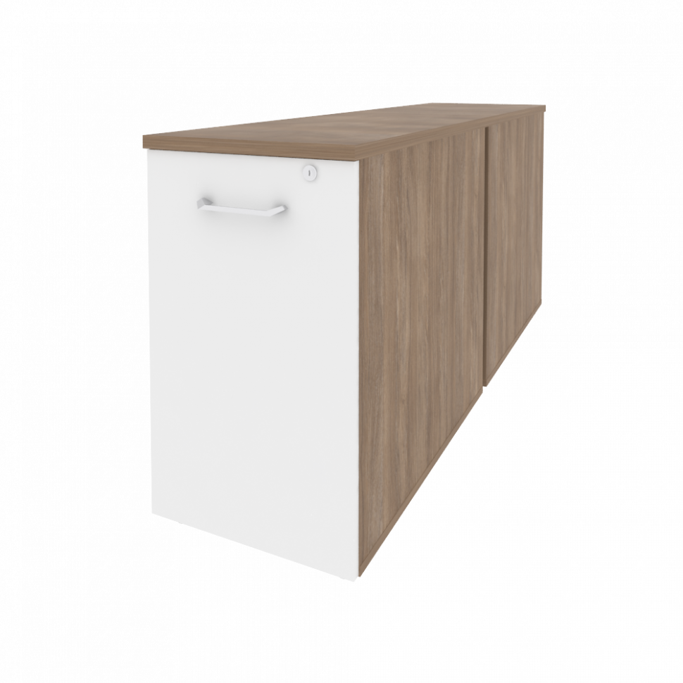 Onix Тумба двойная низкая выдвижная приставная/опорная O.VTPO-2.8 Дуб Аризона/Белый Бриллиант 432*16