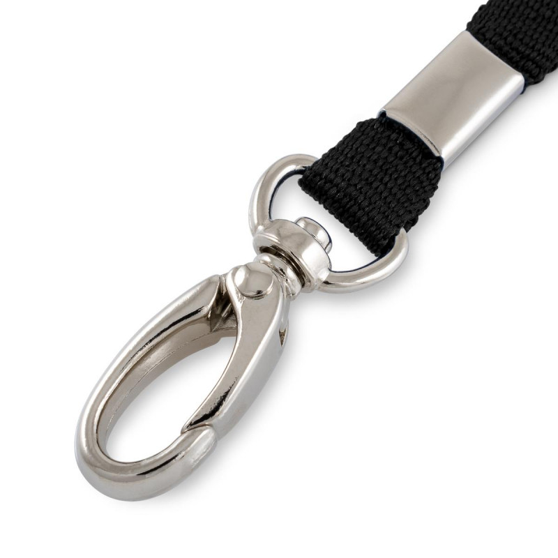 Держатель для бейджа на карабине черный лента+карабин LLL107