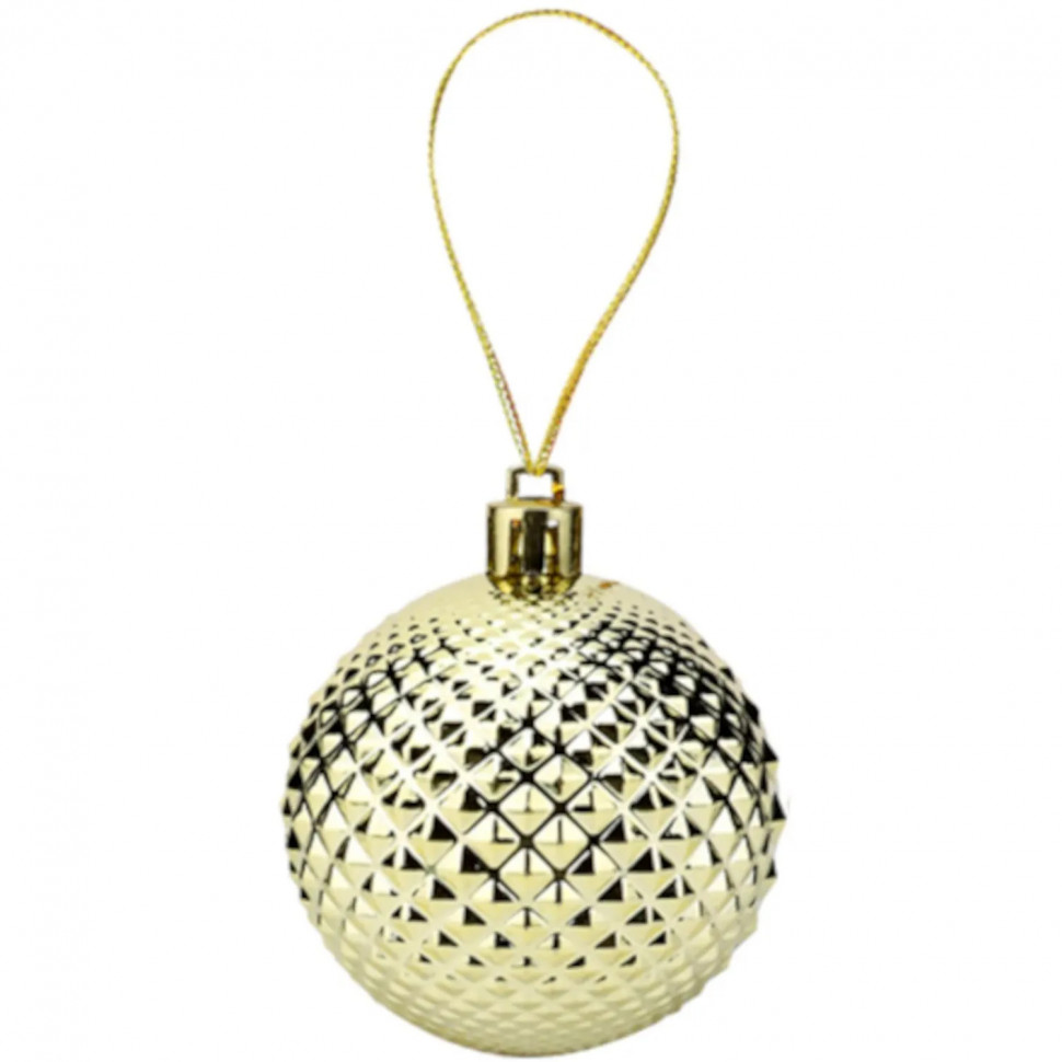 Набор игрушек золотых новогодних, 6 см Снеговик, 12 шт. НУ-4408