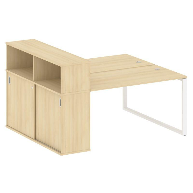 Metal System Рабочая станция с шкафом-купе на О-образном м/к БО.РС-СШК-2.3 Т Акация Лорка/Металл Бел Metal System Рабочая станция с шкафом-купе на О-образном м/к БО.РС-СШК-2.3 Т Акация Лорка/Металл Бел