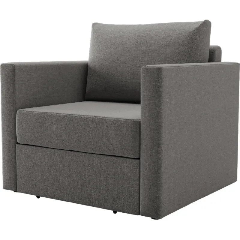 Кресло SAL_0MX_АЛЬФА раскладное, ткань Рогожка Шифт темно-серый