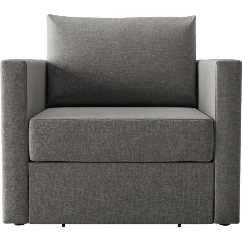 Кресло SAL_0MX_АЛЬФА раскладное, ткань Рогожка Шифт темно-серый