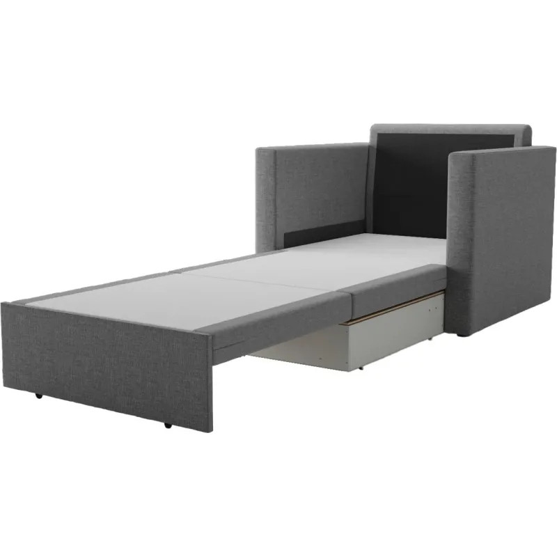 Кресло SAL_0MX_АЛЬФА раскладное, ткань Рогожка Шифт темно-серый