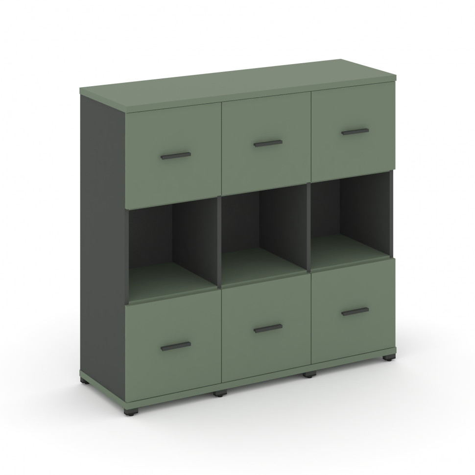 Concept Шкаф 3 узкие секции, 3 ниши CN.STU-335 A Кобо/Антрацит/Металл Антрацит 1252*420*1186 Concept Шкаф 3 узкие секции, 3 ниши CN.STU-335 A Кобо/Антрацит/Металл Антрацит 1252*420*1186