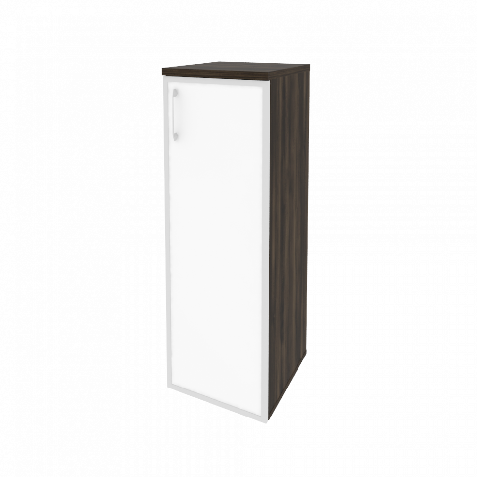 Onix Шкаф средний узкий правый O.SU-2.4 R (R) white Дуб Мали/Стекло White 400*420*1207