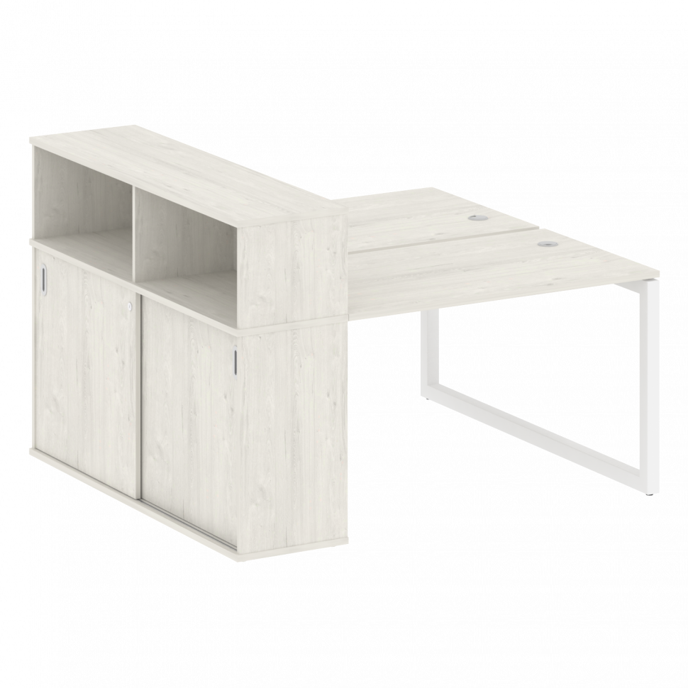 Metal System Quattro Рабочая станция с шкафом-купе на О-образном м/к 50БО.РС-СШК-2.2 Т Дуб Наварра/М Metal System Quattro Рабочая станция с шкафом-купе на О-образном м/к 50БО.РС-СШК-2.2 Т Дуб Наварра/М