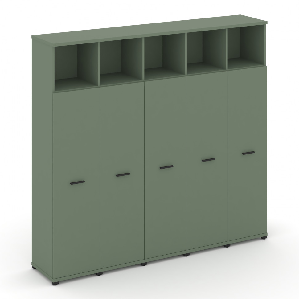 Concept Шкаф 5 узких секций, 5 ниш CN.STU-556 B Кобо/Металл Черный 2084*420*1922