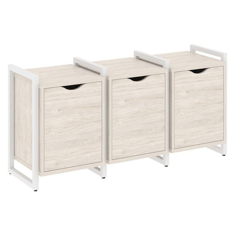 Loft Тумба на регулируемых опорах VR.L-TN-5.O Денвер Светлый/Металл Белый 1440*460*719