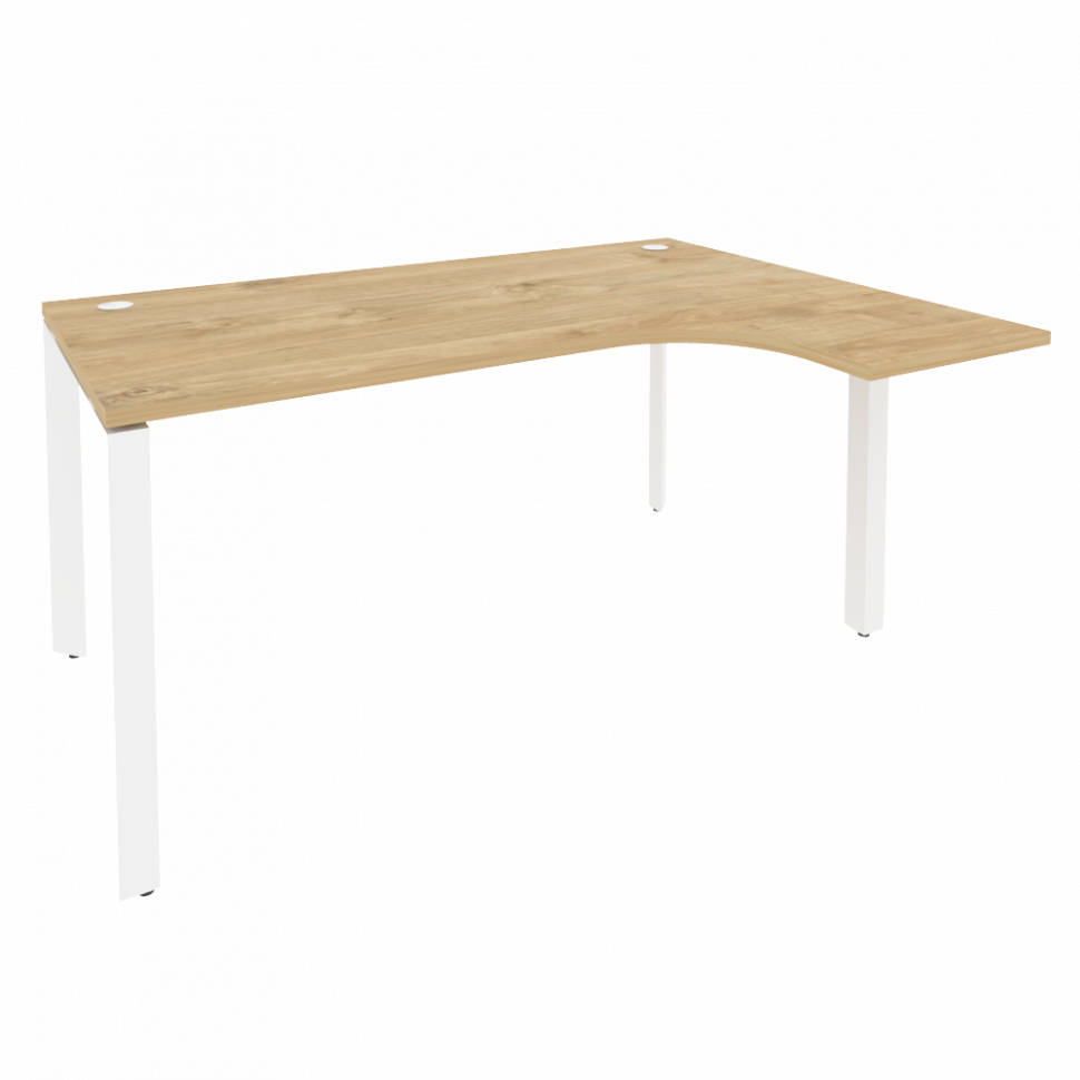 Onix Стол эргономичный правый на П-образном м/к O.MP-SA-4 (R) Тиквуд Светлый/Металл Белый 1580*1180* Onix Стол эргономичный правый на П-образном м/к O.MP-SA-4 (R) Тиквуд Светлый/Металл Белый 1580*1180*
