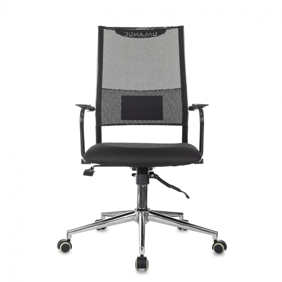 Кресло VB_Бюрократ CH Balance-LUX черный сетка/ткань крестов металл