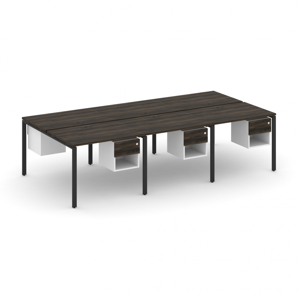 Concept Рабочая станция двухсторонняя с подвес. тумбами на 6 мест CN.DRS-157 B Дуб Мали/Белый Брилли Concept Рабочая станция двухсторонняя с подвес. тумбами на 6 мест CN.DRS-157 B Дуб Мали/Белый Брилли