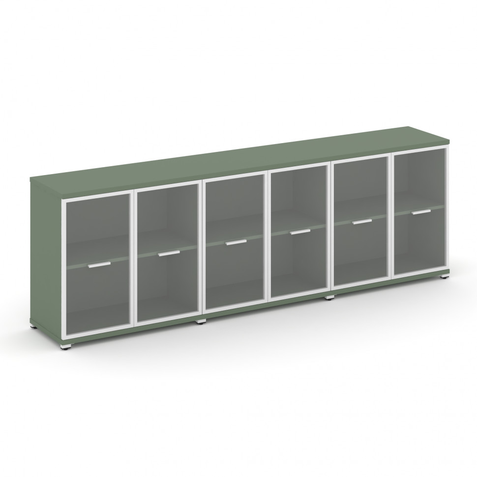 Concept Шкаф 3 широкие секции, 2 ниши CN.STS-233 RPW W Кобо/Металл Белый/Прозрачный 2500*420*818 Concept Шкаф 3 широкие секции, 2 ниши CN.STS-233 RPW W Кобо/Металл Белый/Прозрачный 2500*420*818