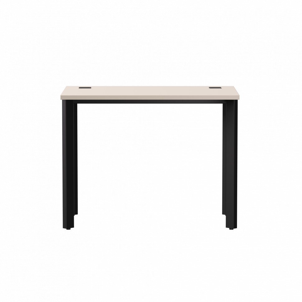 Стол прямой Everprof EVO (ЭВО) на металлокаркасе 980х670х755 мм опоры 45гр Кашемир/Черный