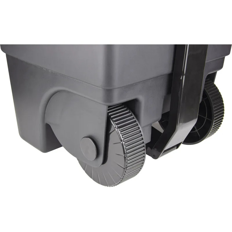 Контейнер-бак мусорный IDEA 60л с педалью на колесах серая крышка