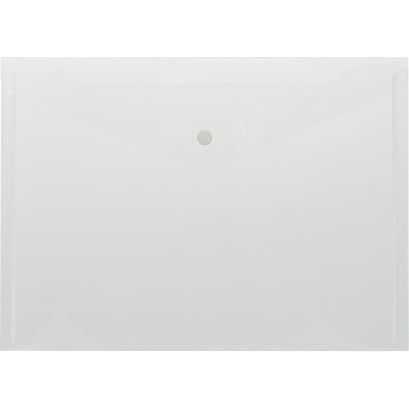 Папка-конверт на кнопке КНК 180 бесцв. прз. 10шт/уп