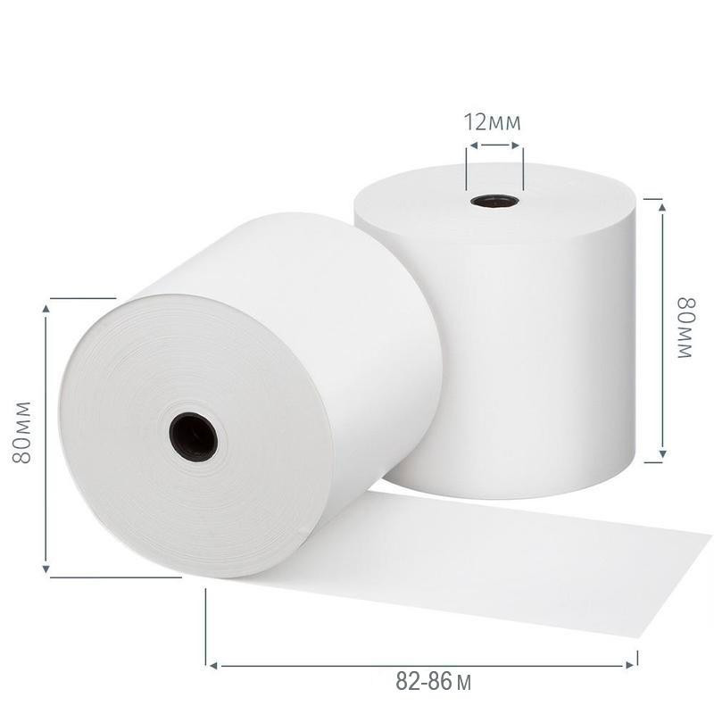 Ролики для касс 80мм (диам.80,вт.12,из т/б) 8шт/уп 5уп/кор