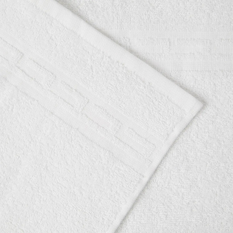 Набор полотенец махровых Luscan/бордюр 380г/м2, 30х30 белый, 10 шт/уп