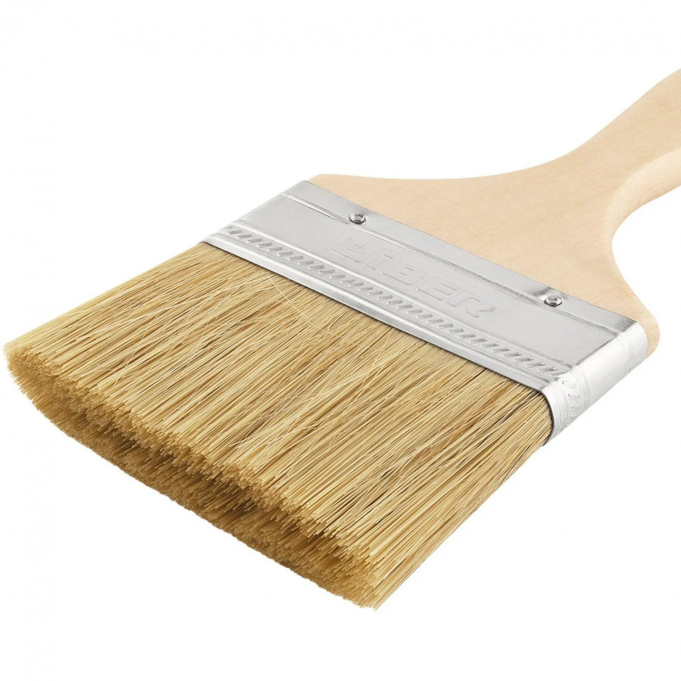 Кисть флейцевая БИБЕР 31006 ЭКО натуральная щетина, 100 мм СПб