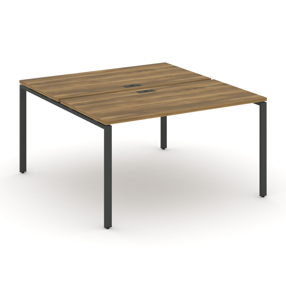 Concept Рабочая станция на 2 места CN.DRS-003 Сандал Янтарный/Металл Антрацит 1380*1480*750