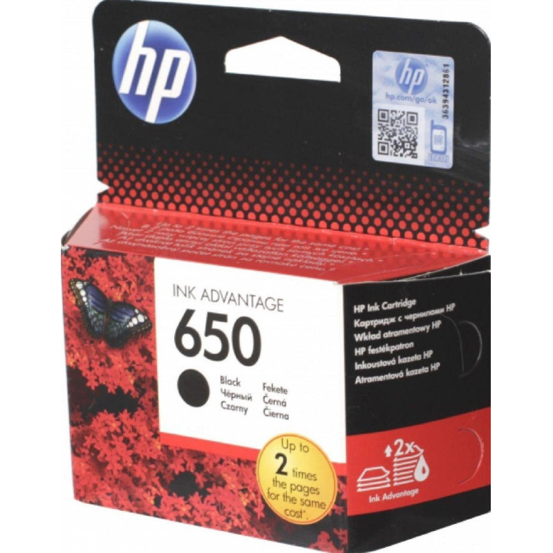 Картридж струйный HP 650 CZ101 чер. для DJ Ink Advantage 2515/3515