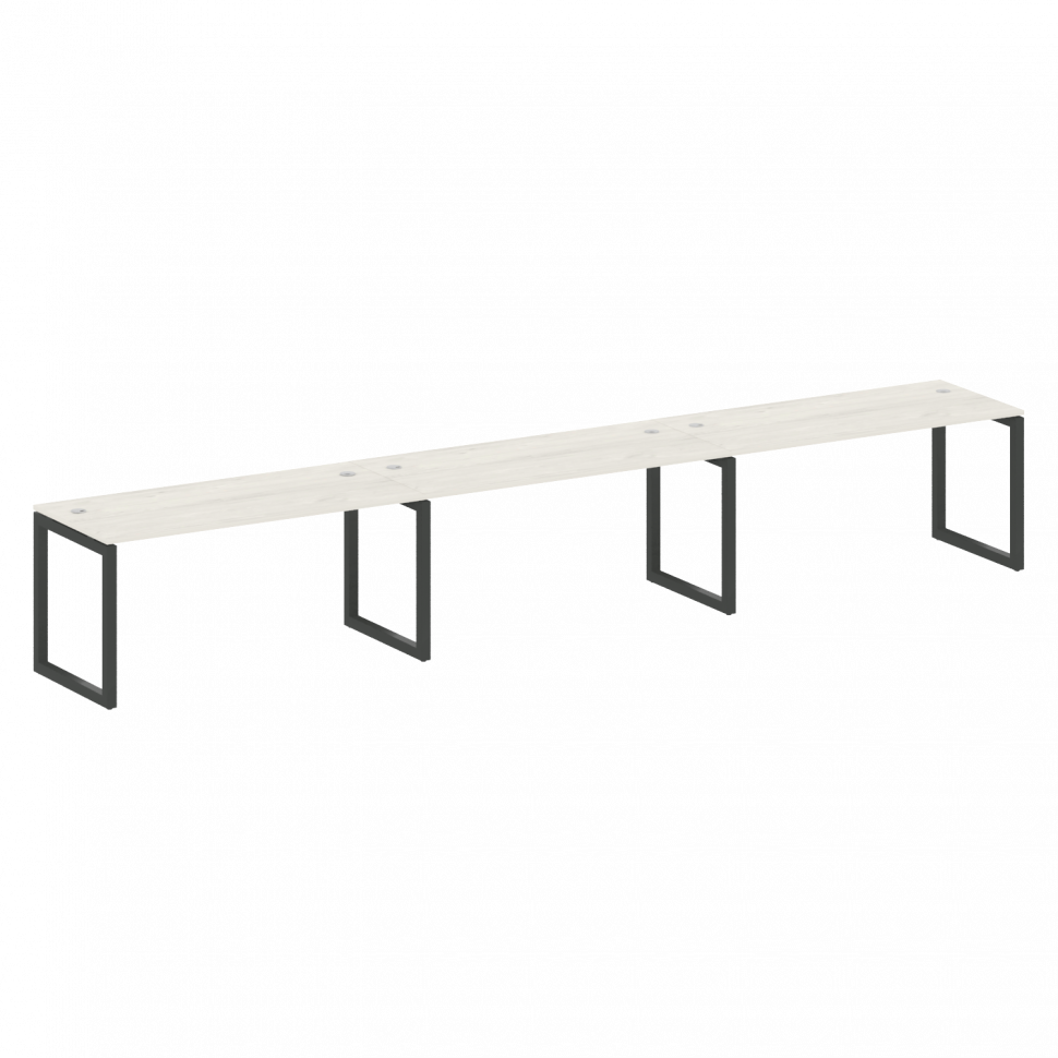 Metal System Quattro Рабочая станция на 3 места на О-образном м/к 50БО.СМ-3.4 Дуб Наварра/Металл Ант