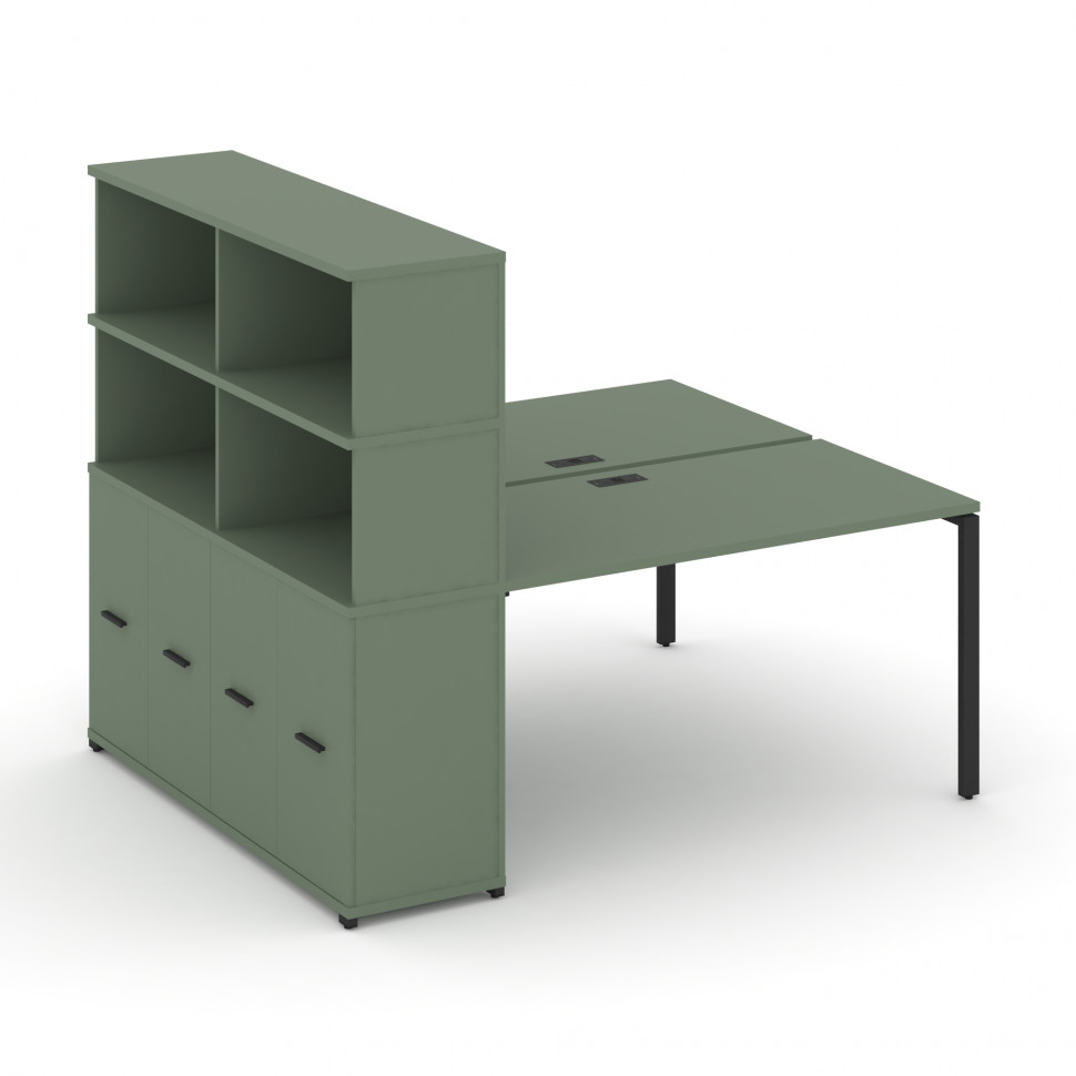 Concept Рабочая станция с опорным распаш. шкафом с надставкой выс. CN.DRS-231 B Кобо/Металл Черный 1 Concept Рабочая станция с опорным распаш. шкафом с надставкой выс. CN.DRS-231 B Кобо/Металл Черный 1