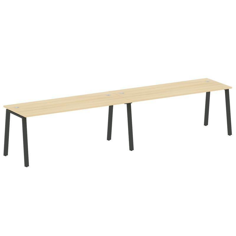 Metal System Рабочая станция на 2 места на А-образном м/к БА.СМ-2.5 Акация Лорка/Металл Антрацит 360