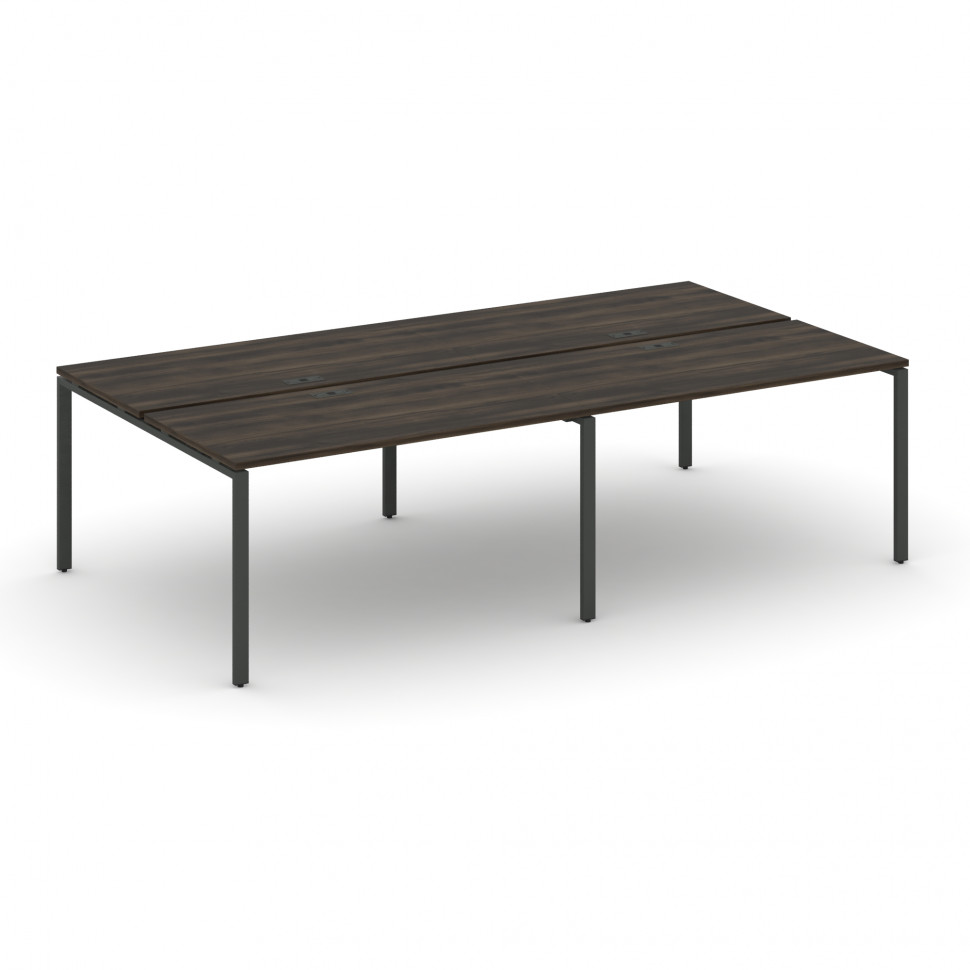 Concept Рабочая станция на 4 места CN.DRS-005 Дуб Мали/Металл Антрацит 1960*1480*750