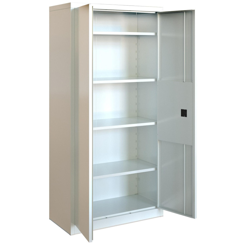 Шкаф MEG_медицин. оф. ШМм МСК-982.214 мет.,2-х ств.,4р.полки,р.замок, белый