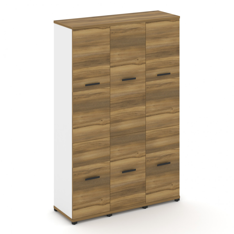 Concept Шкаф 3 узкие секции, 5 ниш CN.STU-532 B Сандал Янтарный/Белый Бриллиант/Металл Черный 1252*4