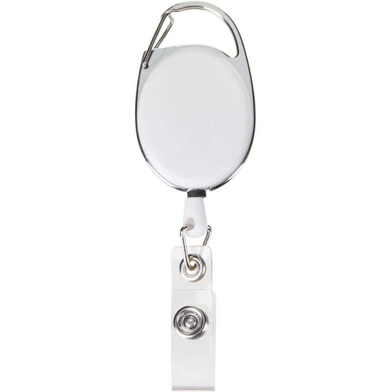 Держатель для бейджа Комус с рулеткой белый (без бейджа) 1шт