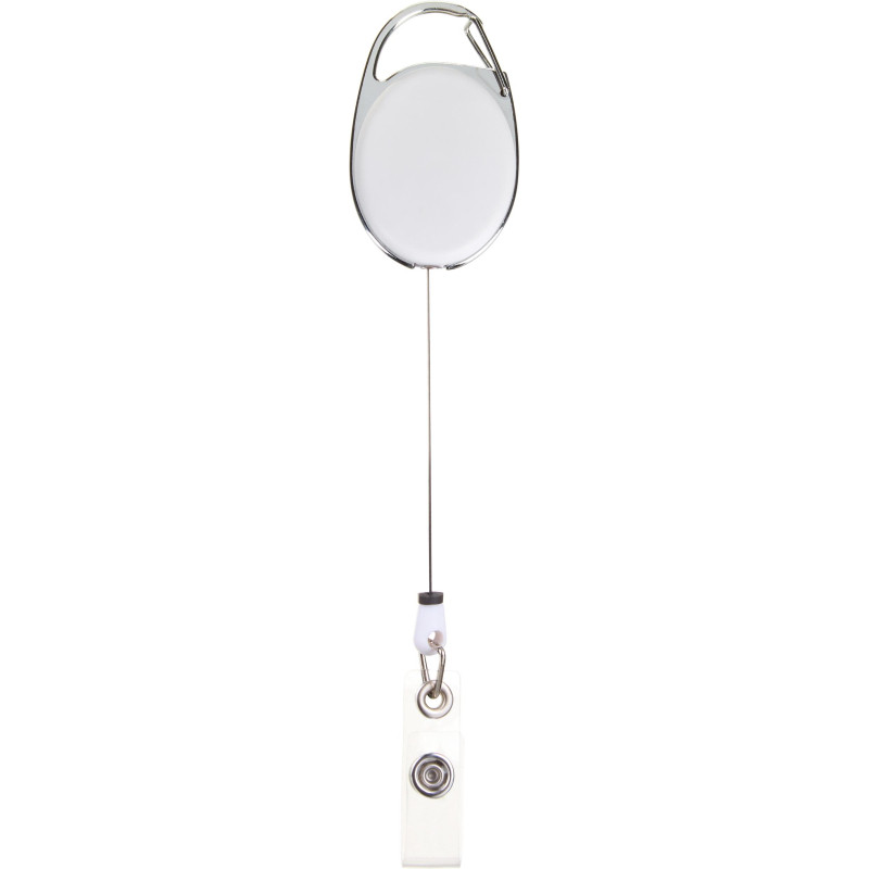 Держатель для бейджа Комус с рулеткой белый (без бейджа) 1шт