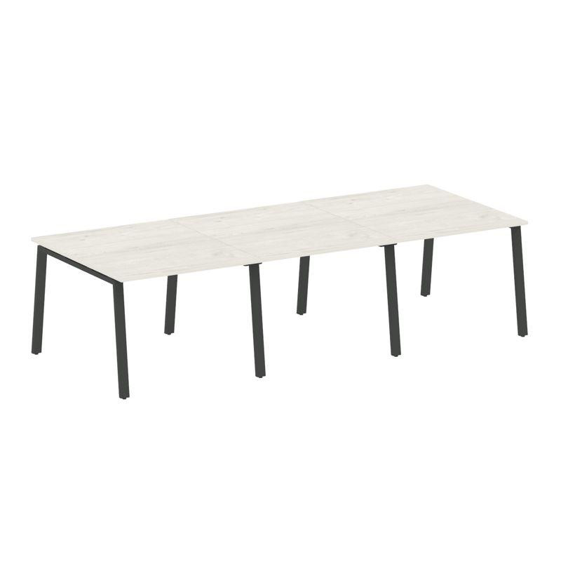 Metal System Переговорный стол (3 столешницы) на А-образном м/к БА.ПРГ-3.1 Дуб Наварра/Металл Антрац