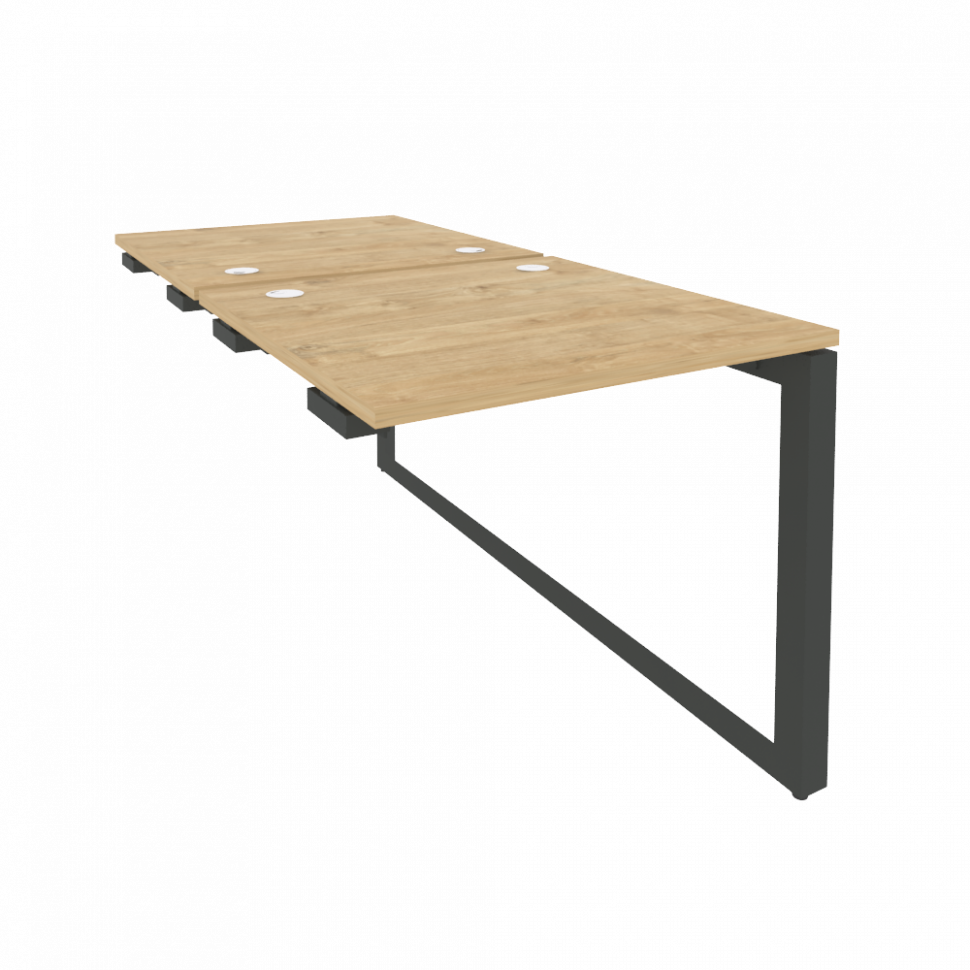 Onix Стол-приставка двойной на О-образном м/к к опорым элем. O.MO-D.SPR-0.8 Тиквуд Светлый/Металл Ан