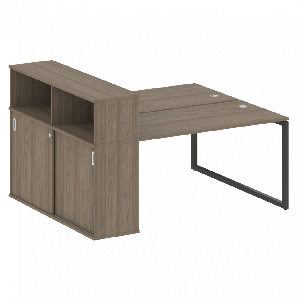 Metal System Quattro Рабочая станция с шкафом-купе на О-образном м/к 40БО.РС-СШК-2.3 Т Вяз Благородн Metal System Quattro Рабочая станция с шкафом-купе на О-образном м/к 40БО.РС-СШК-2.3 Т Вяз Благородн