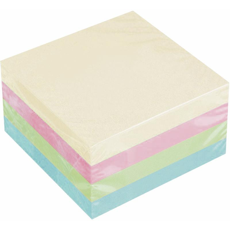 Стикеры Attache куб 76х76, пастель 4 цвета 400 л