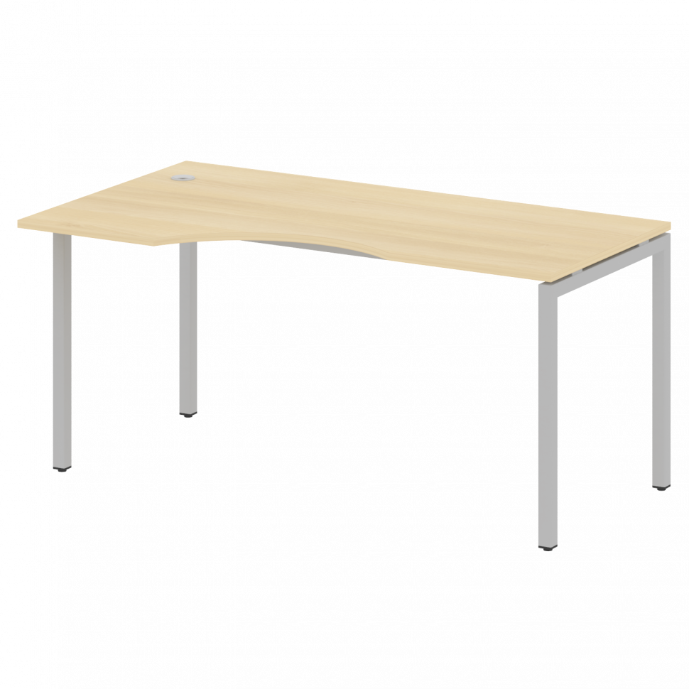 Metal System Quattro Стол криволинейный левый на П-образном м/к 40БП.СА-1 (L) Акация Лорка/Металл Се