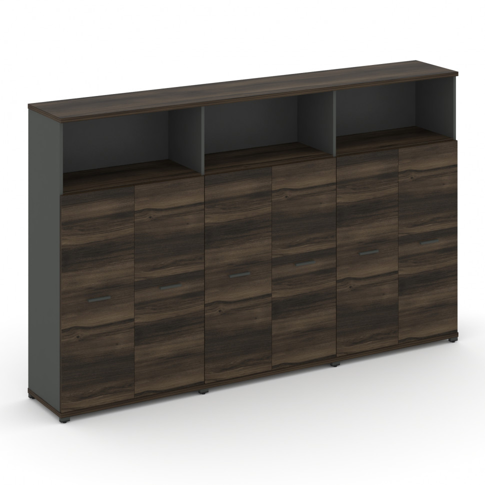 Concept Шкаф 3 широкие секции, 4 ниши CN.STS-433 A Дуб Мали/Антрацит/Металл Антрацит 2500*420*1554 Concept Шкаф 3 широкие секции, 4 ниши CN.STS-433 A Дуб Мали/Антрацит/Металл Антрацит 2500*420*1554