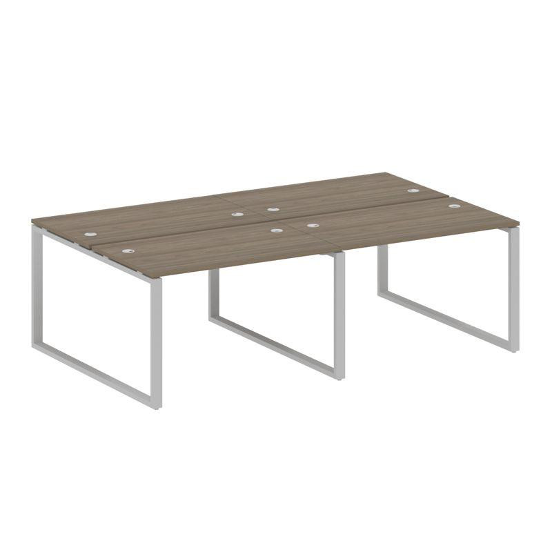 Metal System Рабочая станция на 4 места на О-образном м/к БО.СМ-4.2 Вяз Благородный/Металл Серый 240 Metal System Рабочая станция на 4 места на О-образном м/к БО.СМ-4.2 Вяз Благородный/Металл Серый 240