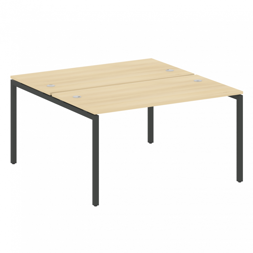 Metal System Quattro Рабочая станция на П-образном м/к 40БП.РАС-СП-2.3 Акация Лорка/Металл Антрацит