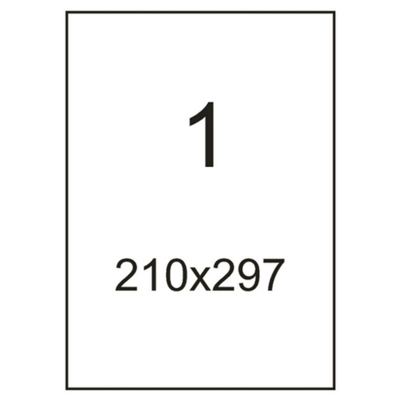 Этикетки самоклеящиеся универсальные 210х297мм, 70г белая (25л/уп.)