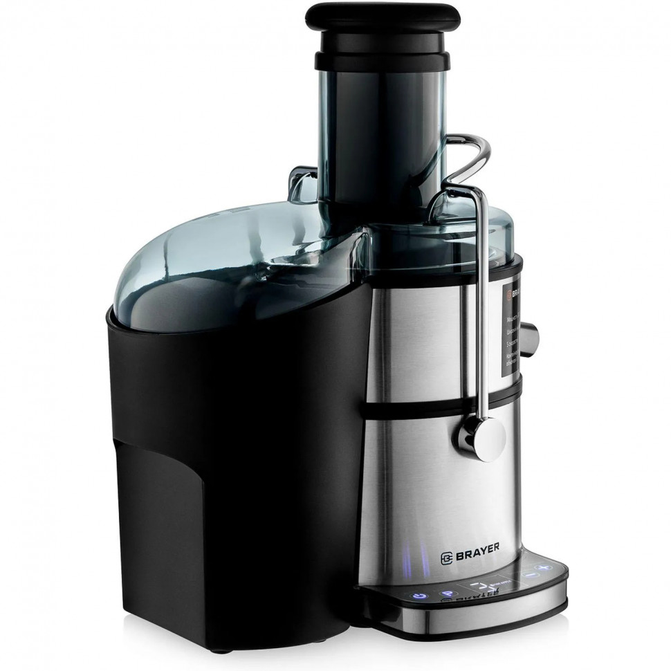 Соковыжималка BRAYER 1709BR центробеж,800Вт,реверс,диам75мм,сок 1,1л,мяк 2л