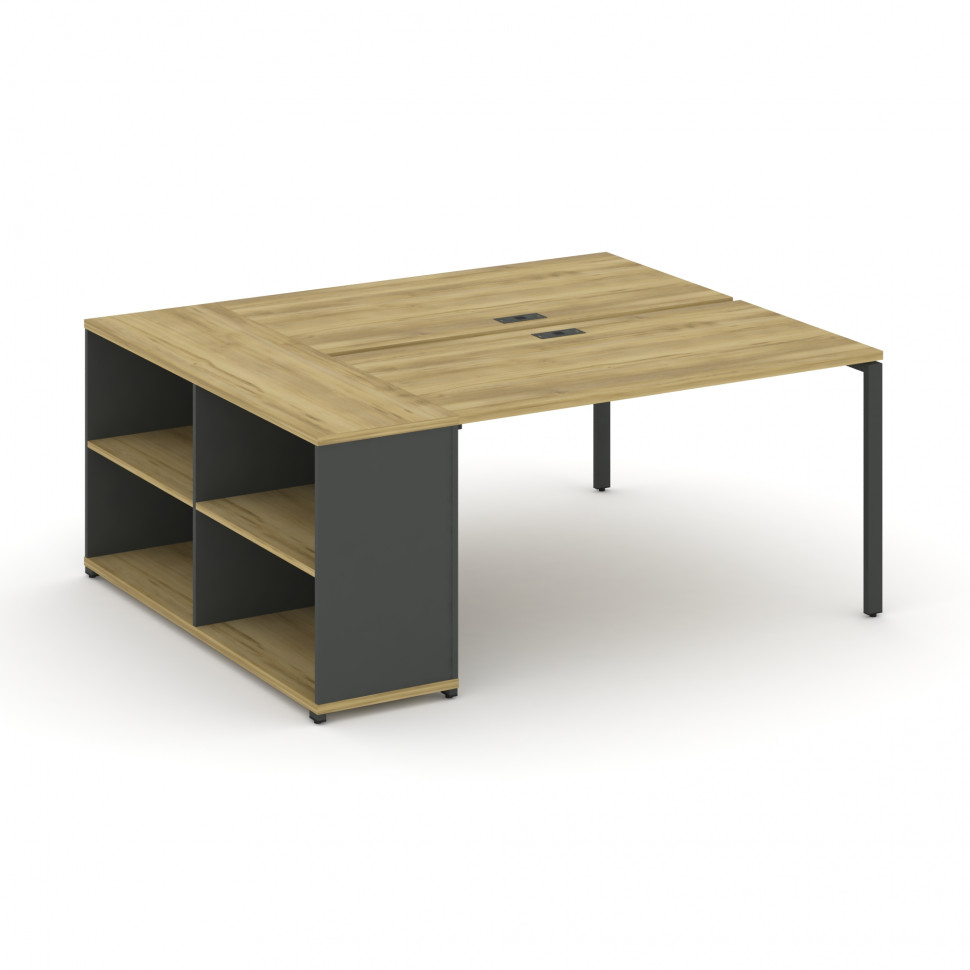 Concept Рабочая станция с опорным стеллажом CN.DRS-204 Дуб Винченцо/Антрацит/Металл Антрацит 2000*14 Concept Рабочая станция с опорным стеллажом CN.DRS-204 Дуб Винченцо/Антрацит/Металл Антрацит 2000*14
